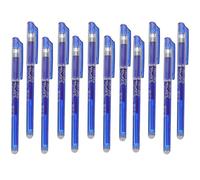 Angoily Lot de 12 set de Stylos à Encre Bleue Effaçable 05 MM Stylos à Bille Gel à Séchage Rapide pour Bureau École et Maison Légers et Précis pour Écriture sans Erreur