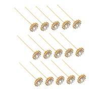 Angoily Lot De 15 Broches Faites À La Main Accessoires Épingles À Revers Broche Élégante Broche À Strass Style Vintage À Strass Pour Mariée Dorée