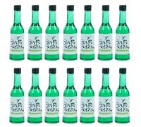 Angoily Lot de 15 Mini Bouteilles de Vin de Riz Coréennes en Résine Décorations Réalistes pour Mini Maison Accessoires Décoratifs Artisanaux Polyvalents Surface Lisse Taille Miniature