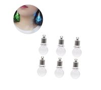 Angoily Lot De 15 Pendentifs En Verre D'ampoule, Accessoires Ronds Transparents Pour Fabrication Bijoux Diy, Décoration Bijoux, Bracelets, Colliers, Loisirs Créatifs, Usage Artisanal