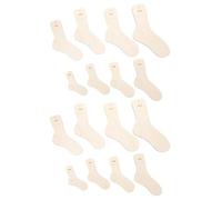 Angoily Lot de 16 bloqueurs de chaussettes en bois pour tricoter, crocheter, présenter des chaussettes, étirer des formes pour accessoires de tricot