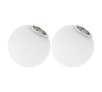 Angoily Lot de 2 Abat-Jour Sphériques en Verre Laiteux 80 MM, Compatible Douille G9 à Filetage, pour Lampe de Table Suspendre Intérieure, Cache Globe de Remplacement