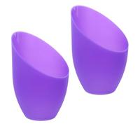 Angoily Lot de 2 Abat-jours en Plastique Violet de Fer à Cheval, Ouverture Centrale 42 Mm, Design Incliné, pour Lampes de Table, Éclairage Maison et Bureau, Abat-jour Moderne et