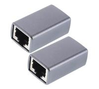 Angoily Lot De 2 Adaptateurs De Câble Ethernet Femelle vers Femelle, Coupleur Ethernet, Adaptateur D'extension, Connecteur De Coupleur en Ligne De Remplacement Rj45