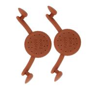 Angoily Lot de 2 Appareil D'exercice Facial en Silicone Marron, Correcteur de Sourire Ajustable, Masseur Facial Raffermissant pour Tonification des Muscles du Visage, Entraînement Naturel