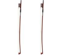 Angoily Lot de 2 Archets de Violon en Bois Du Brésil, Taille Standard, 1/8, Légers Et Équilibrés, Fabriqués avec Des Crin de Cheval Blanc de Mongolie Et Une Grenouille en, pour Violonistes Et