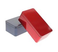 Angoily Lot De 2 Boîtes En Fer Blanc Rectangulaires 12x7 Cm Rangement Bonbons Et Feuilles De Thé Maison La Cuisine Stockage Pratique Rouge Et Bleu Marine