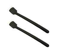 Angoily Lot de 2 Brosses de Nettoyage en Fil d'Acier à Long Manche Noir Outil Pratique pour Cage à Oiseaux et Mangeoires Brosse Métallique Fine Nettoyage des Fientes et Salissures