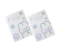Angoily Lot de 2 Carnets de Planification Annuelle pour Étudiants, Cahiers Scolaires Compacts Couverture Motif Lapin Crème, Agendas Hebdomadaires et Mensuels pour Organisation Scolaire