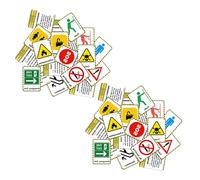 Angoily Lot De 2 Cartes D'Éducation Précoce pour Enfants De Reconnaissance des Panneaux De Signalisation De Sécurité Routière Cognitif pour Enfants