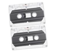 Angoily Lot de 2 Cassettes Audio Vierges de 30 pour Enregistrement DIY Boîte Transparente Rétro pour Fêtes et Célébrations Cassettes à Bruit