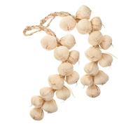 Angoily Lot de 2 Cordons d'Ail Artificiel à Suspendre 12 Têtes Blanches Accessoires Photo Décorations de Ferme Ornement Réaliste pour Maison Restaurant et Fêtes Culinaire