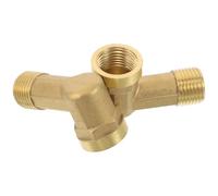 Angoily Lot de 2 Coudes en Laiton Robuste 90° Dn15 Double Filetage Mâle/Femelle Coude de Tuyau D’Arrosage Étendu 4 Points Adaptateur Cuivre pour Plomberie et Jardinage