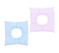 Angoily Lot de 2 Coussins de Massage en Coton pour Visage Oreiller de Spa et Salon de Beauté Confortable et Doux Compatible Tables de Massage Bleu et Rose Facile à Nettoyer