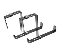 Angoily Lot de 2 Crochets Métalliques Réglables pour Jardinière Flottante sur Rambarde 15 CM Support Mural Robuste en Fer pour Plantes D’Intérieur et Balcon Étagère Suspendue