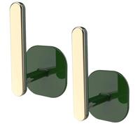 Angoily Lot de 2 Crochets Muraux Multifonctions en Matériau Résistant Finition Vert Clair sans Perçage Cuisine et Salle de Bain Support Planche à Découper et Porte-Serviettes