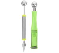 Angoily Lot de 2 Cuillères à Melon Multifonctions en Acier Inoxydable Pelle Ronde pour Fruits Ustensile Cuisine Coupe-Fruits pour Salade et Desserts Outil Pratique pour Découpe Melon