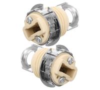 Angoily Lot De 2 Douilles G9 En Céramique Anneau Métal, Culot Pour Ampoules, Compatible Candélabre, Support De Montage Sécurisé, Usage Intérieur Et Réparation Lampes