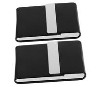 Angoily Lot De 2 Étuis À Cartes De Visite pour Hommes d'affaires pour Hommes pour Chefs d'entreprise Idées pour Nouveaux Entrepreneurs Acier Inoxydable