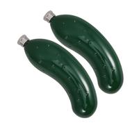 Angoily Lot de 2 Flasques en Acier Inoxydable 150 Ml Motif Concombre Vert Petite Bouteille D’Alcool Portable Étanche pour Whisky Camping et Activités de Plein Air