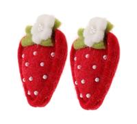 Angoily Lot De 2 Fraises en Feutre De Laine À Faire Soi-Même Décoration À Suspendre pour La Maison Décoration en Feutre pour L'Artisanat Pendentif en Feutre Ornement À La Fraise