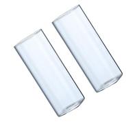 Angoily Lot de 2 Gobelets en Verre Transparent Grosse Taille Verre à Boire Multifonction pour Jus de Fruits Cocktail Eau et Thé Design Carré Léger Usage Maison et Bureau