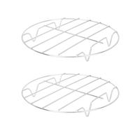 Angoily Lot de 2 Grilles à Vapeur Multifonctions en Acier Inoxydable Supports de Cuisson pour Cuiseur Vapeur Domestique Adaptés pour Légumes Poissons et Cuisson Saine