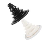 Angoily Lot de 2 Manchons de Protection pour Câbles en Silicone Blanc et Noir Passe-Câble Résistant aux UV pour Bateaux Camping-Cars et Yachts Gaine Étanche Anti-Corrosion pour Moteur