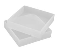 Angoily Lot de 2 moules carrés en résine époxy et silicone pour dessous de verre, pour loisirs créatifs, décoration de maison, porte-savon