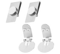 Angoily Lot de 2 Paires D'attaches-cravate Magnétiques Invisibles en Acier Inoxydable Positionnement Automatique Maintien Cravate