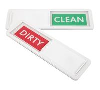 Angoily Lot de 2 Panneaux Magnétiques pour Lave-Vaisselle Indicateur Propre et Sale Coulissant Aimants Résistants Bord Blanc Rouge et Vert Signalisation Pratique Cuisine et Maison