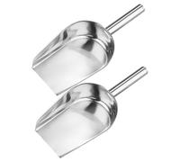 Angoily Lot de 2 Pelles à Glace en Acier Inoxydable Petites Pelles Multifonctions pour Aliments Secs Farine et Grains Usage Domestique et Professionnel Résistantes à L’Usure Faciles