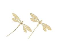 Angoily Lot De 2 Pendentifs Libellule 3D En Émail Grands Pendentifs Décoratifs À Fermeture Éclair Porte-Clés Libellule Bijoux Cylindriques Dorés