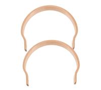 Angoily Lot de 2 Poignées Amovibles en Bois Massif avec Manchon en Cuivre Anti-Brûlure pour Théières et Bouilloires Poignée de Casserole Remplaçable Ergonomique pour Usage Domestique