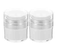 Angoily Lot de 2 Pots à Crème Rechargeables en Plastique 15 Ml avec Couvercle Hermétique Mini-Récipients pour Échantillons Cosmétiques Pots de Voyage Pratiques pour Lotions et Crèmes