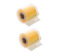 Angoily Lot de 2 Rouleaux de Blocs-notes Autocollants Orange, Ruban Adhésif Complet pour Notes Mémo, Papier Auto-adhésif Compatible Bureau, École et Organisation Quotidienne, Notes