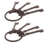 Angoily Lot de 2 set de Porte-Clés en Fonte Vintage Style Victorien Décoration Rustique Murale pour Entrée et Atelier Accessoires Steampunk et Clés Anciennes Décoratives