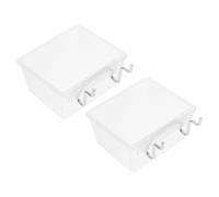 Angoily Lot de 2 Sets de Bacs à Pièces Épais en Plastique Transparent pour Panneaux Perforés avec Crochets, Organisateur D’établi pour Accessoires de Rangement, Bacs Suspendus pour Garage