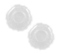 Angoily Lot de 2 Soucoupes à Thé en Verre Transparent Rond Dessous de Tasse Créatif Motif Vertical Plat Polyvalent pour Dessert Café et Protection de Table Maison et Réutilisable