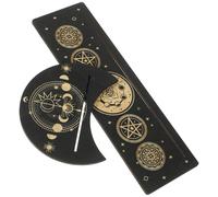 Angoily Lot de 2 Supports de Cartes de Tarot en Tilleul Sculpté Base Résistante à L’Usure Dimensions Compactes Accessoire Divinatoire pour Rangement et Décoration Mystique