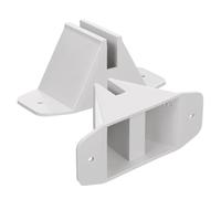Angoily Lot de 2 Supports de Clôture en Plastique Blanc pour Jardin, Bases Stables Anti-basculement pour Petite Barrière Extérieure, Accessoires Solide Résistants aux Intempéries,