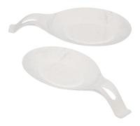 Angoily Lot de 2 Supports de Cuillère en Silicone Alimentaire Tapis de Cuillère Antidérapant Motif Marbre Résistant à la Chaleur Cuisine et Restauration Repose-Louche Pratique et