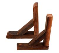 Angoily Lot de 2 Supports Fixes de Clôture en Bois pour Petite Base de Clôture D’Intimité Socle Robuste pour Poteaux de Jardin pour Pelouse et Aménagement Extérieur Accessoires Pratiques