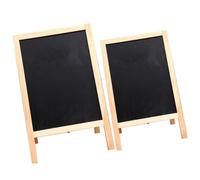 Angoily Lot de 2 Tableaux Noirs en Bois Pliables Double Face, Petits Tableaux Noirs Effaçables 19x30 Cm et 25x40 Cm, Tableau D’écriture pour Garçon et Filles et Bloc-notes, Maison,