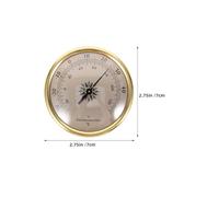 Angoily Lot de 2 Thermomètres Décoratifs Ronds en Métal Doré Affichage Analogique en Degrés Fahrenheit Thermomètre Mural pour Intérieur Serrage et Extérieur Mesure Météo Fiable