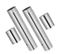 Angoily Lot de 2 Tubes Rangement Brochettes Barbecue en Acier Inoxydable, Porte-bâtonnets 30 Cm Diamètre 5 Cm, Support Métal Portable pour Camping et Restaurant, Ustensiles Barbecue Inox