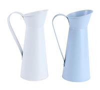 Angoily Lot de 2 vases à fleurs modernes et simples en étain pour arrangement de fleurs
