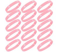 Angoily Lot de 20 Bracelets de Sensibilisation Cancer du Sein en Silicone Rose, Bracelets de Motivation Élégants, Faciles à Porter pour Fêtes D'activité de Lutte le Cancer