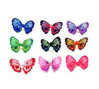 Angoily Lot de 20 Élastiques pour Cheveux pour Animaux de Compagnie Nœuds Colorés Assortis Accessoires Doux et Élastiques pour Chiens et Chats Kit de Toilettage Polyvalent pour