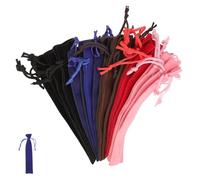 Angoily Lot de 20 Étuis à Stylos en Flanelle Pochette à Stylo Cordon de Serrage Paquet de Rangement Pratique pour École et Bureau Couleur Variée